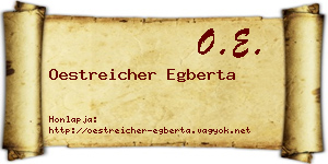 Oestreicher Egberta névjegykártya
